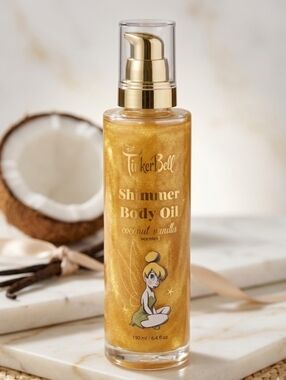 Tinker Bell Illuminating Body Oil – Coconut & Vanilla Scent (190ml).
